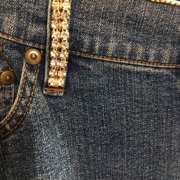Denim Taylor Blue Jeans with  Embellishments - Picture 4 of 5